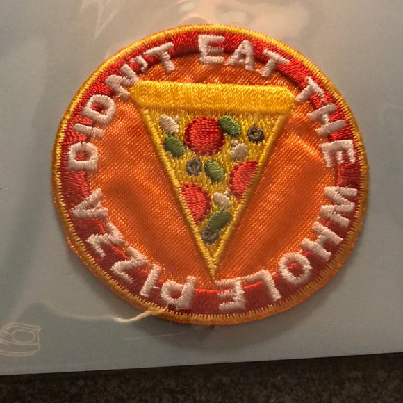 2/$15 NEW 3 hippie iron on patches pizza/cake food - Picture 4 of 9